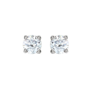 Diamond Stud Earrings, 1.00 Carat Total Weight in 14k White, Yellow or Rose Gold - Talisman Collection Fine Jewelers