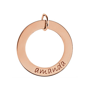 Custom Engravable Open Circle Necklace in White, Yellow or Rose Gold - Talisman Collection Fine Jewelers