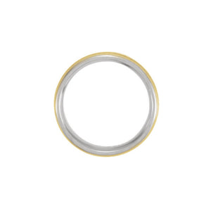 Two-Tone Men's Comfort Fit Grooved Band - Talisman Collection Fine Jewelers