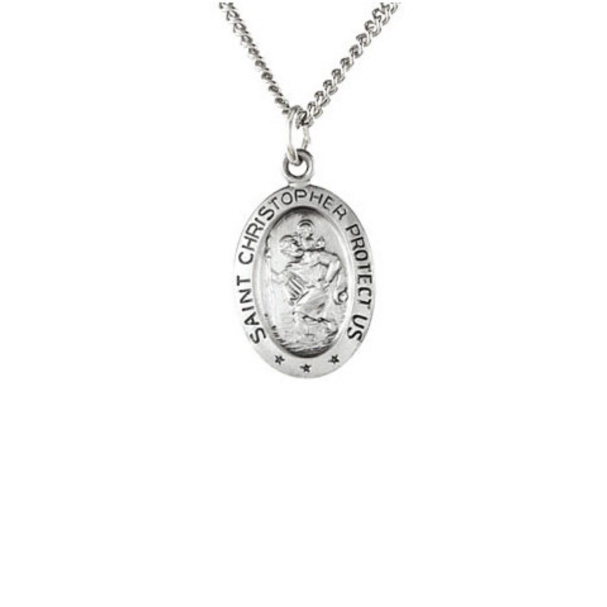 Sterling Silver St. Christopher Necklace - Talisman Collection Fine Jewelers