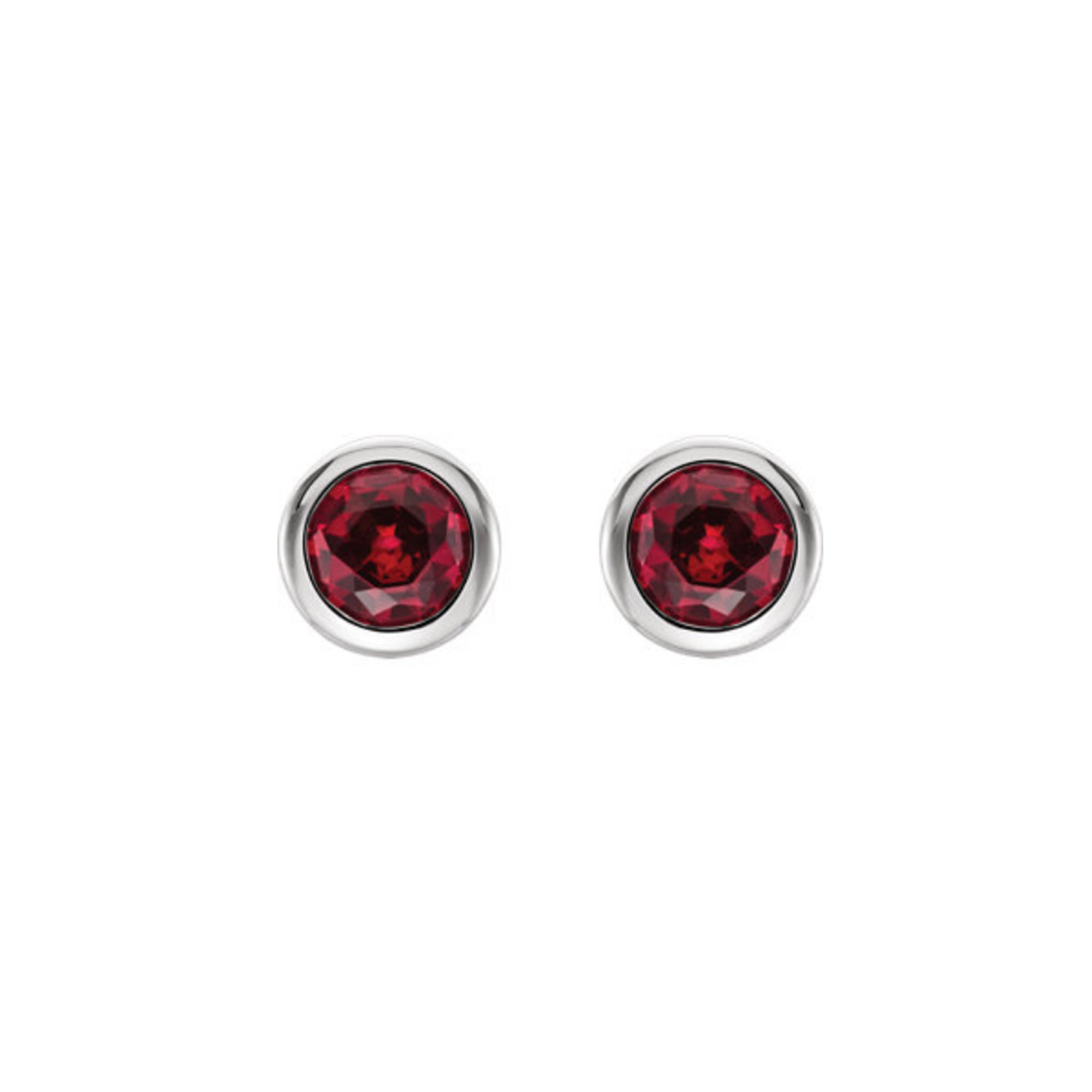 Bezel-Set Genuine Gemstone Stud Earrings in White, Yellow or Rose Gold - Talisman Collection Fine Jewelers
