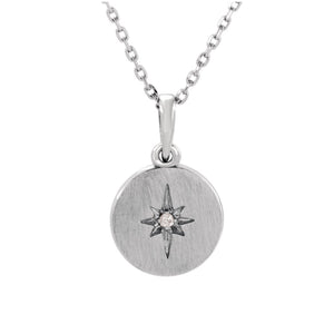 Diamond Starburst Necklace in Gold, Platinum or Sterling Silver - Talisman Collection Fine Jewelers