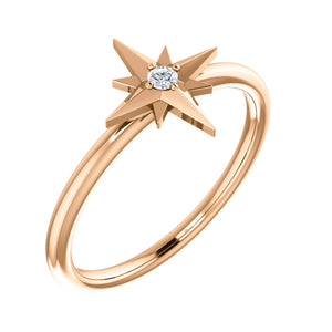 Diamond Starburst Ring in Gold, Platinum or Sterling Silver - Talisman Collection Fine Jewelers