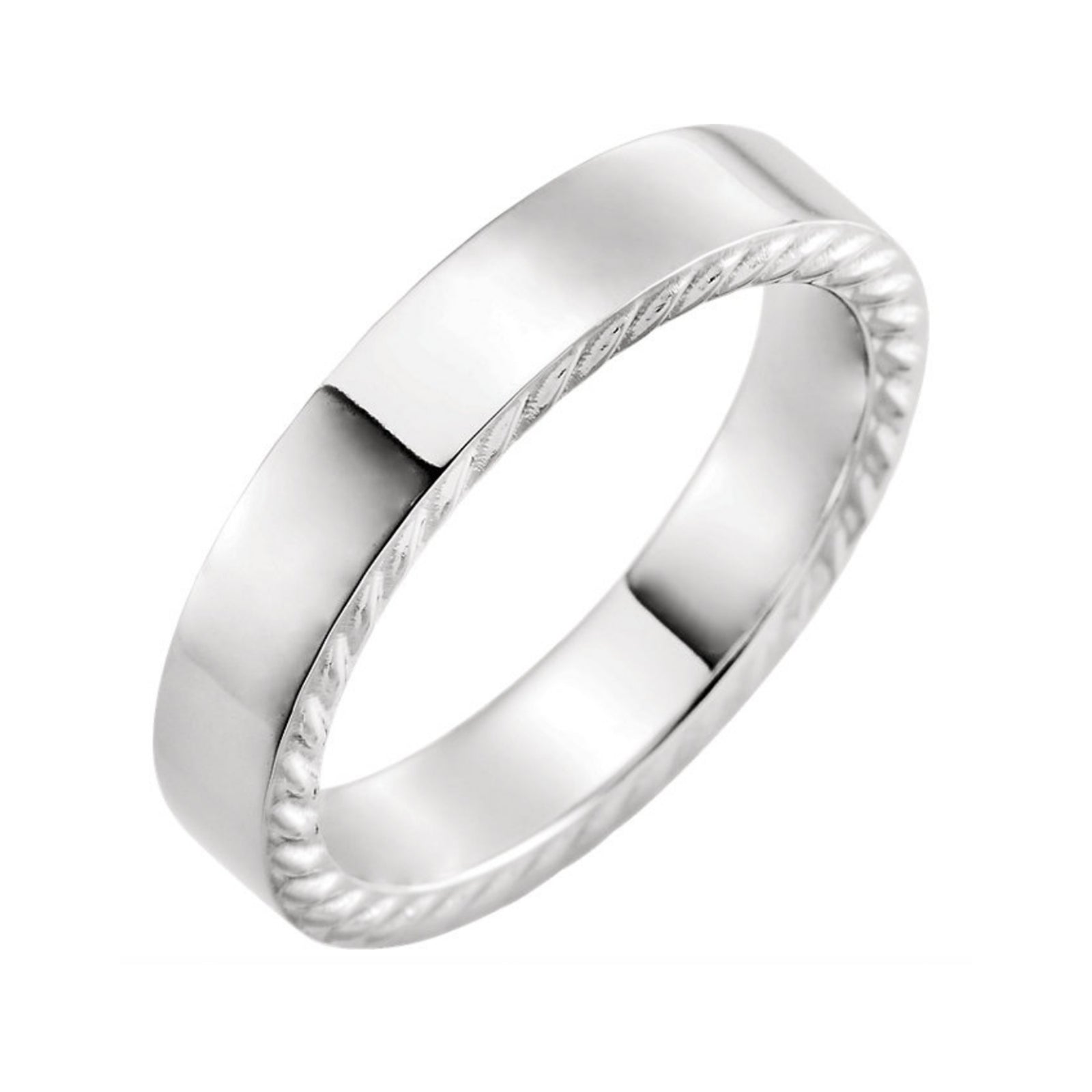 Men's 5mm Platinum Rope Band - Talisman Collection Fine Jewelers