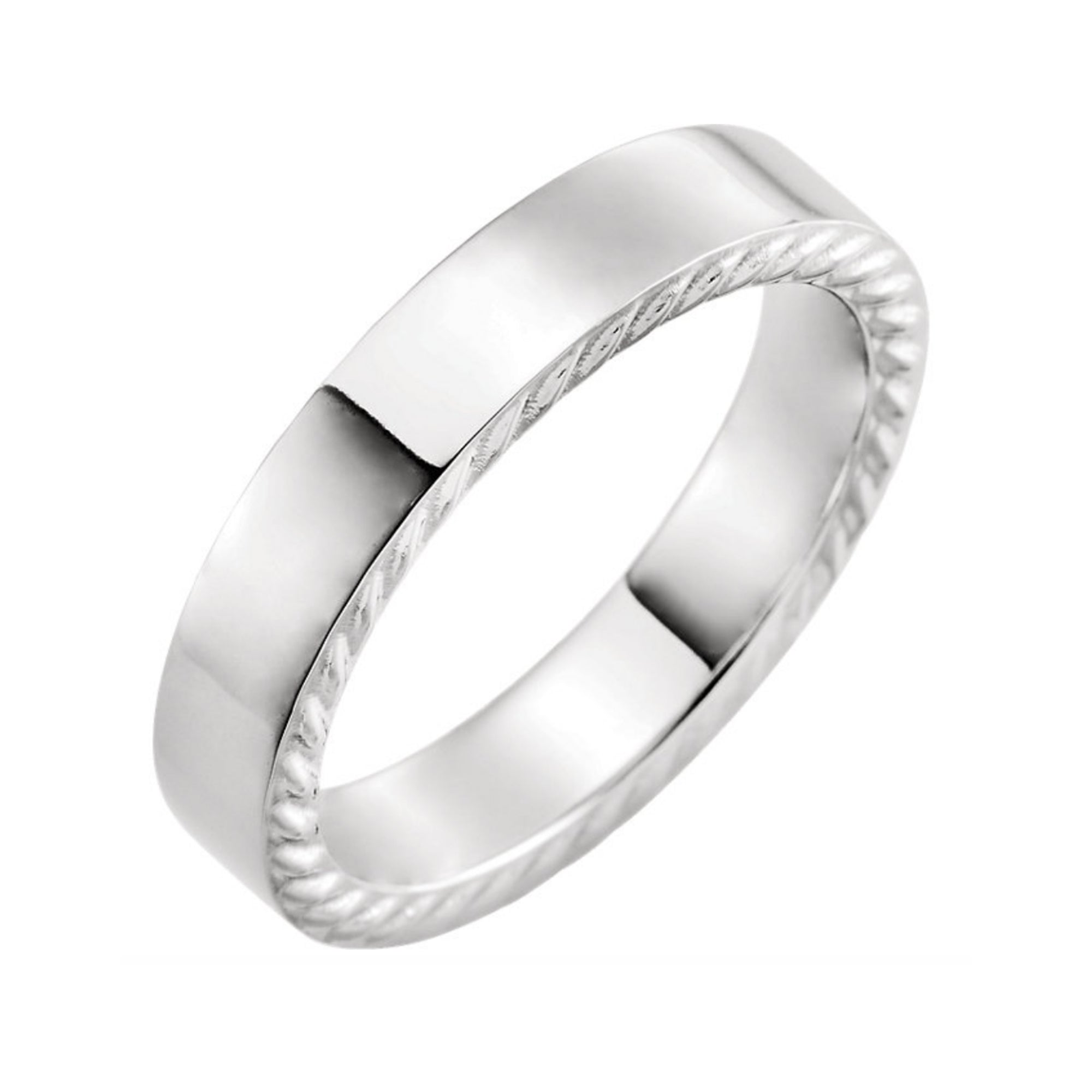 Men's 5mm Platinum Rope Band - Talisman Collection Fine Jewelers