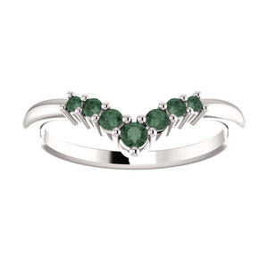Alexandrite "V" Ring in White, Yellow or Rose Gold - Talisman Collection Fine Jewelers