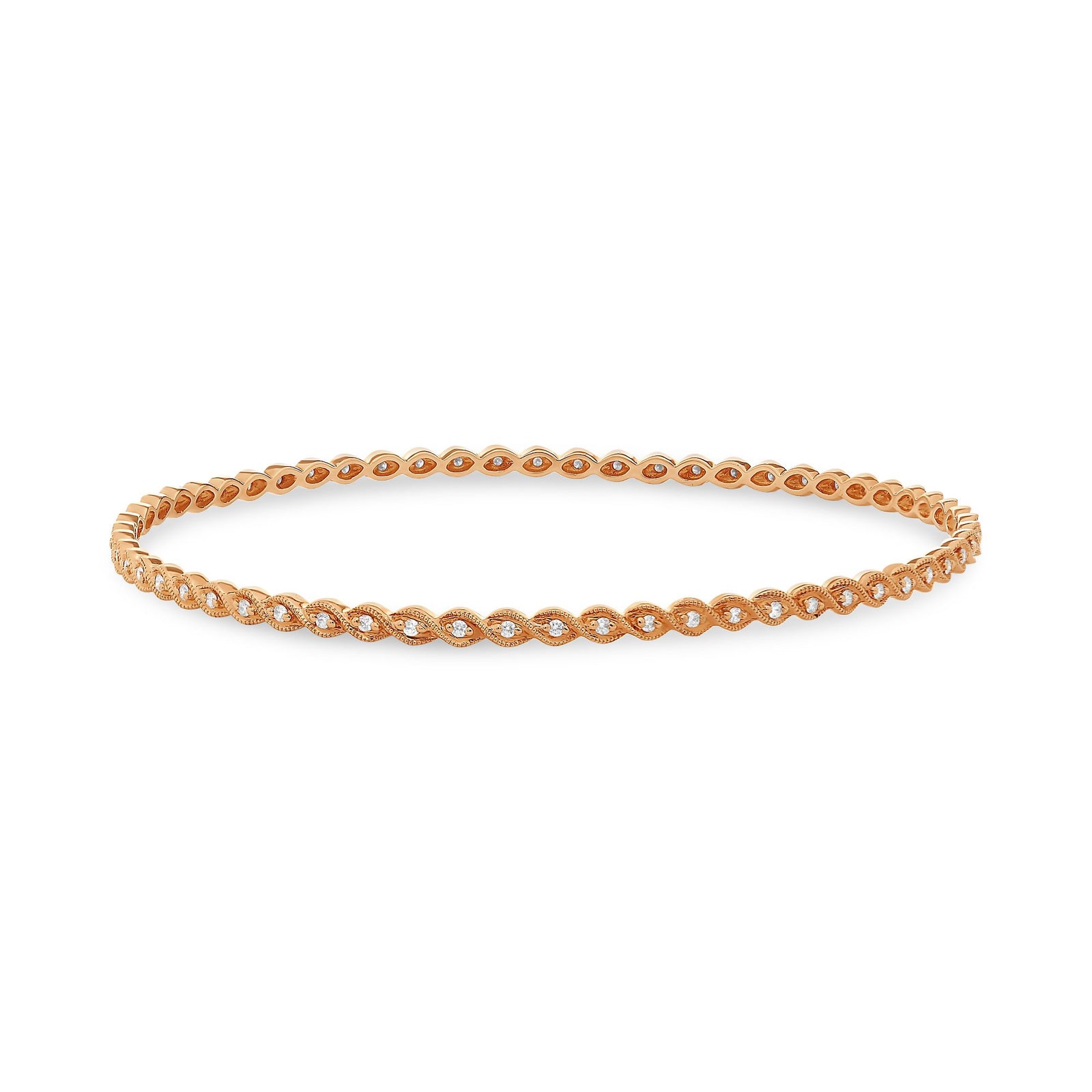 Diamond Milgrain Bangle Bracelet - Talisman Collection Fine Jewelers