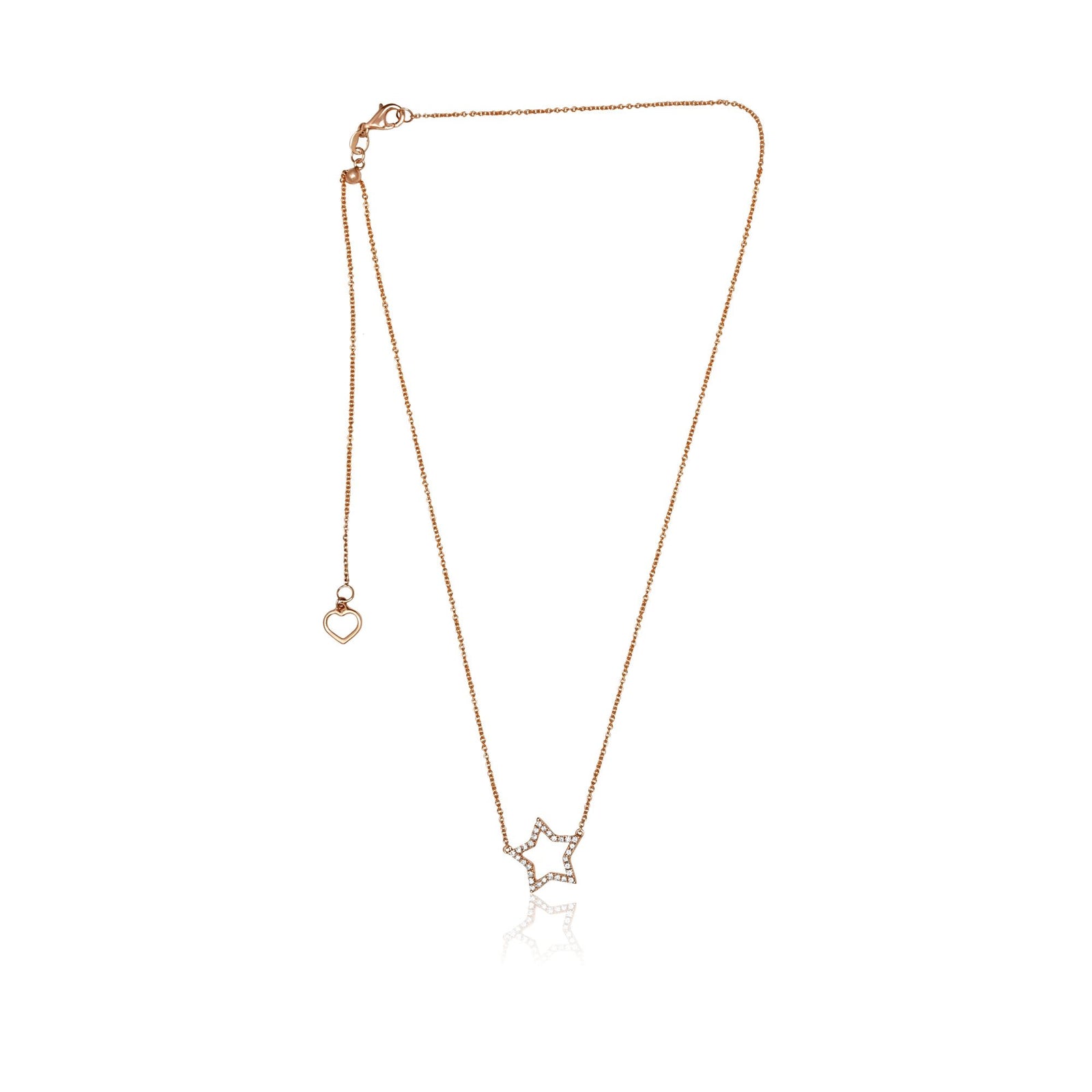 Diamond Star Necklace in 14k Rose Gold - Talisman Collection Fine Jewelers
