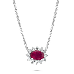 Ruby and Diamond Valencia Necklace - Talisman Collection Fine Jewelers