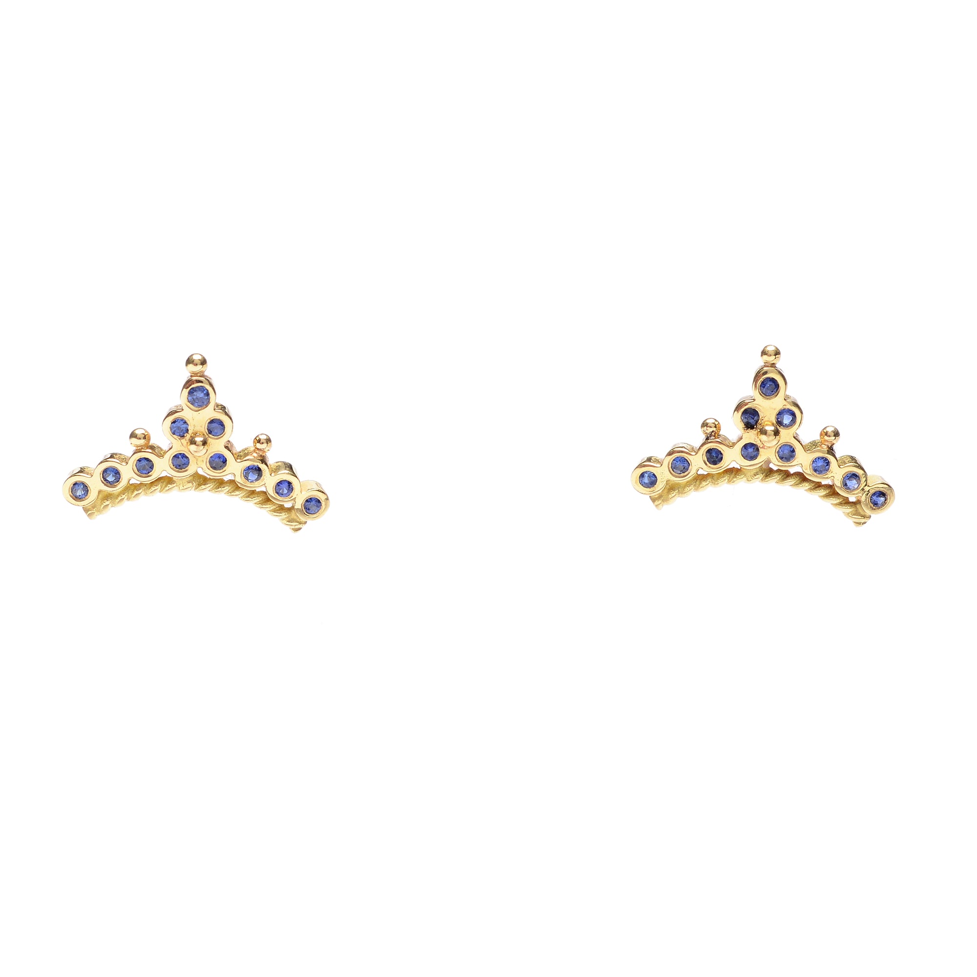 Sapphire "Diadem" Stud Earrings by Unhada - Talisman Collection Fine Jewelers