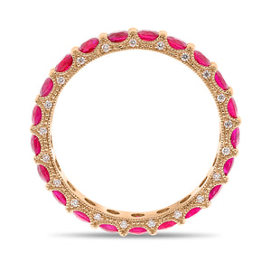 Ruby Eternity Band in 14k Rose Gold - Talisman Collection Fine Jewelers