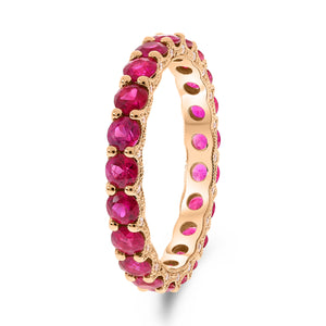 Ruby Eternity Band in 14k Rose Gold - Talisman Collection Fine Jewelers