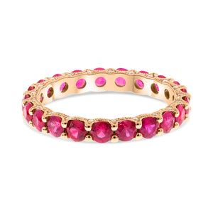 Ruby Eternity Band in 14k Rose Gold - Talisman Collection Fine Jewelers