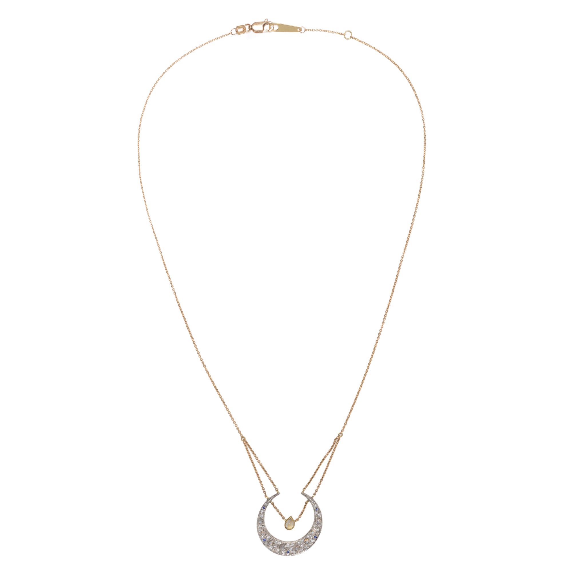 Sapphire and Diamond "Selene" Necklace by Unhada - Talisman Collection Fine Jewelers