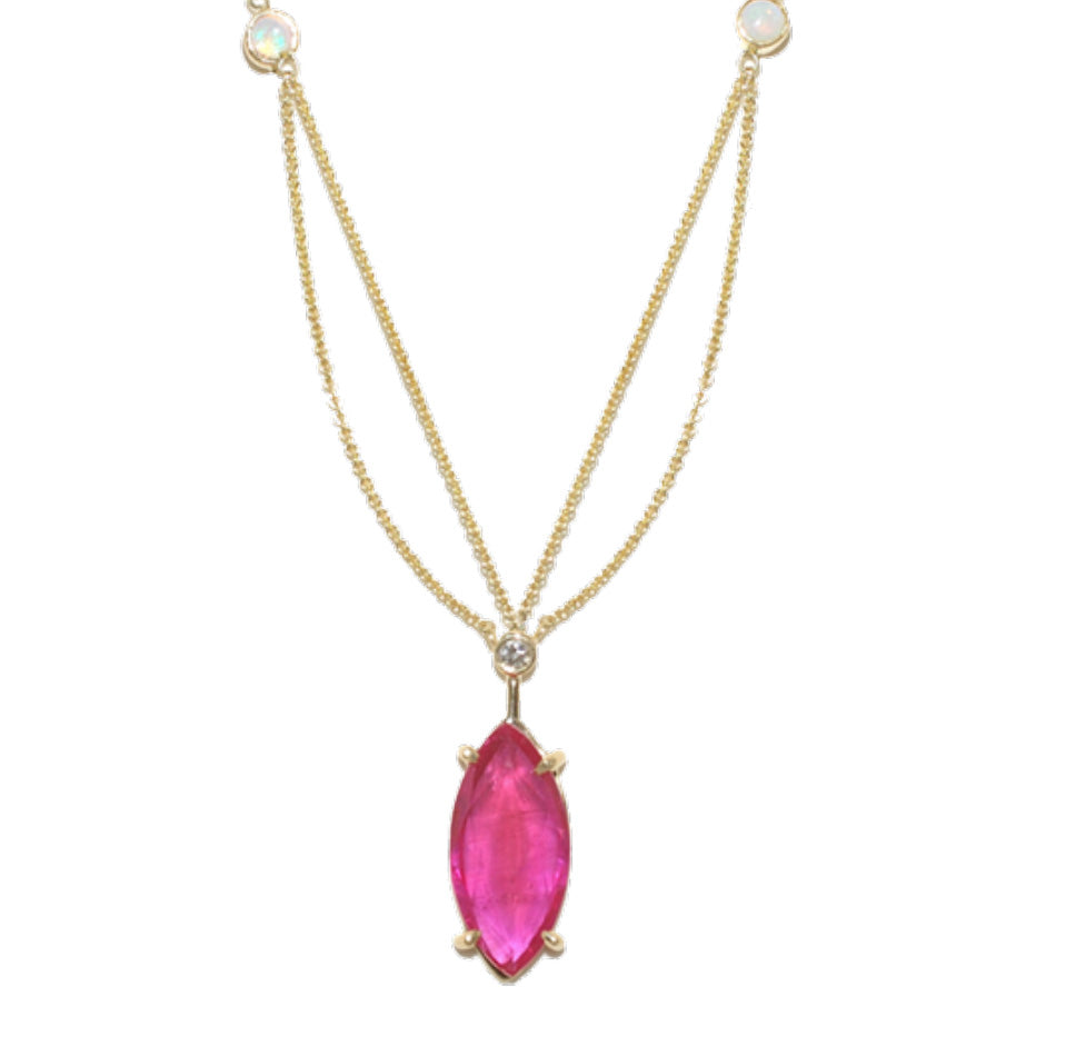 Ruby "Red Moon Emperor" Necklace by Unhada - Talisman Collection Fine Jewelers