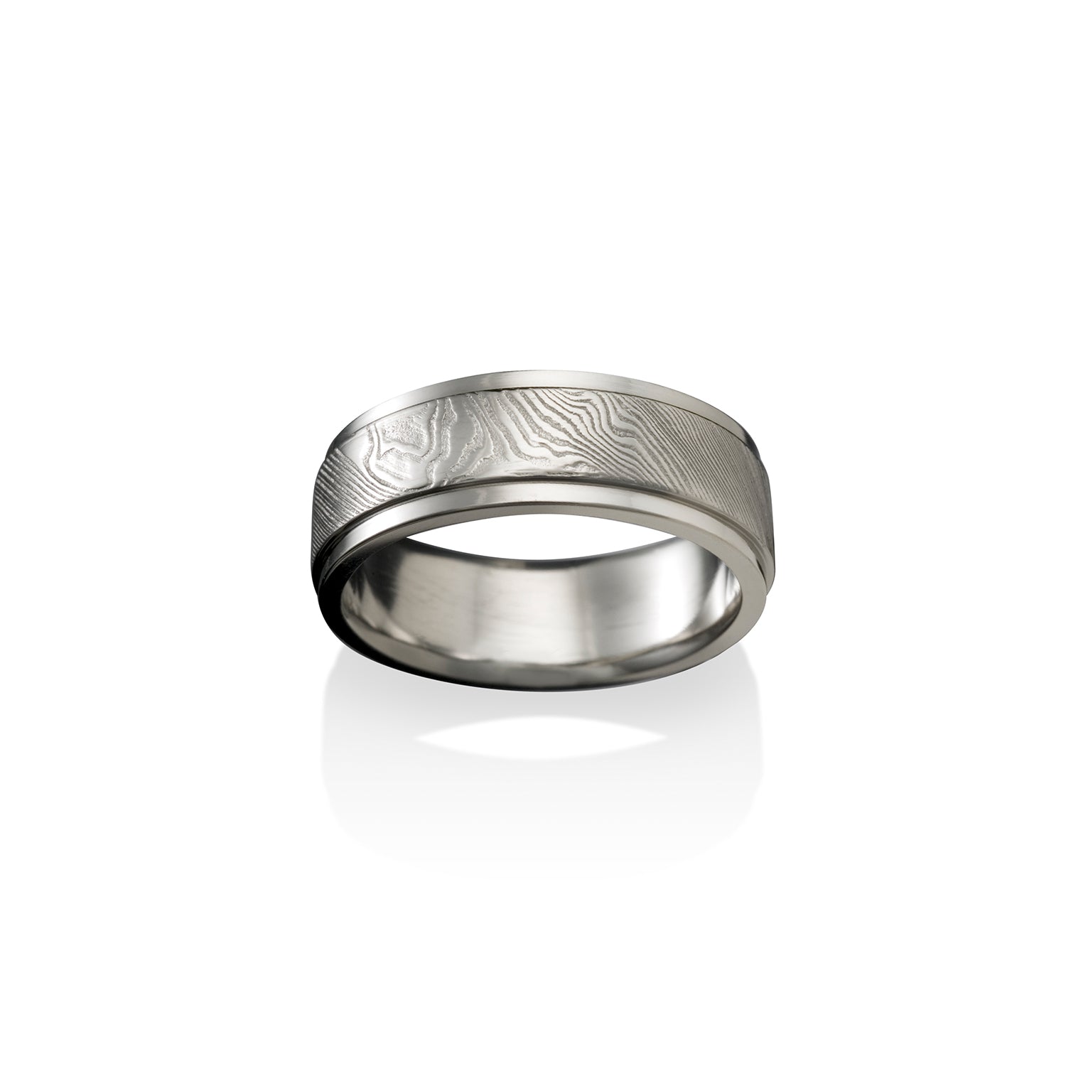 Storm's Eye Damascus Steel Ring by Chris Ploof - Talisman Collection Fine Jewelers