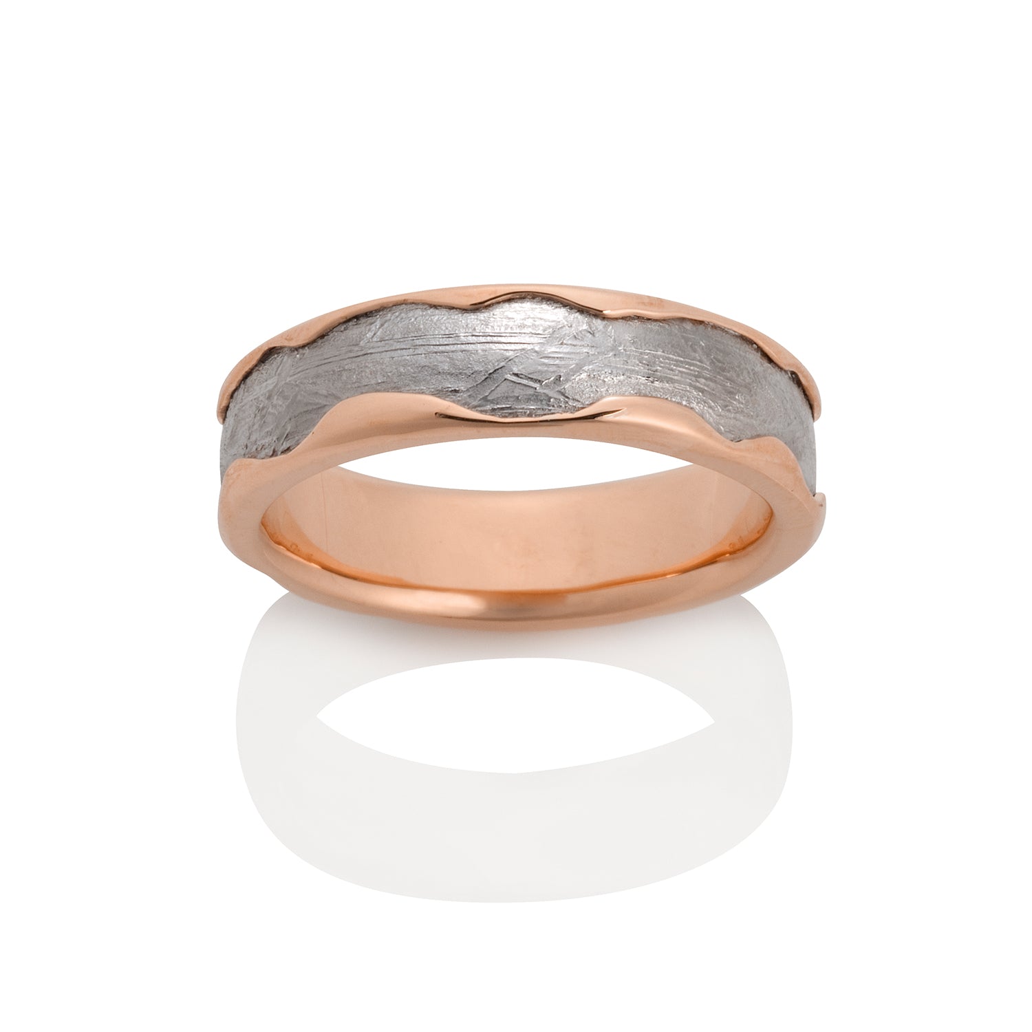 Arcturus Meteorite Ring by Chris Ploof - 14k Red Gold - Talisman Collection Fine Jewelers