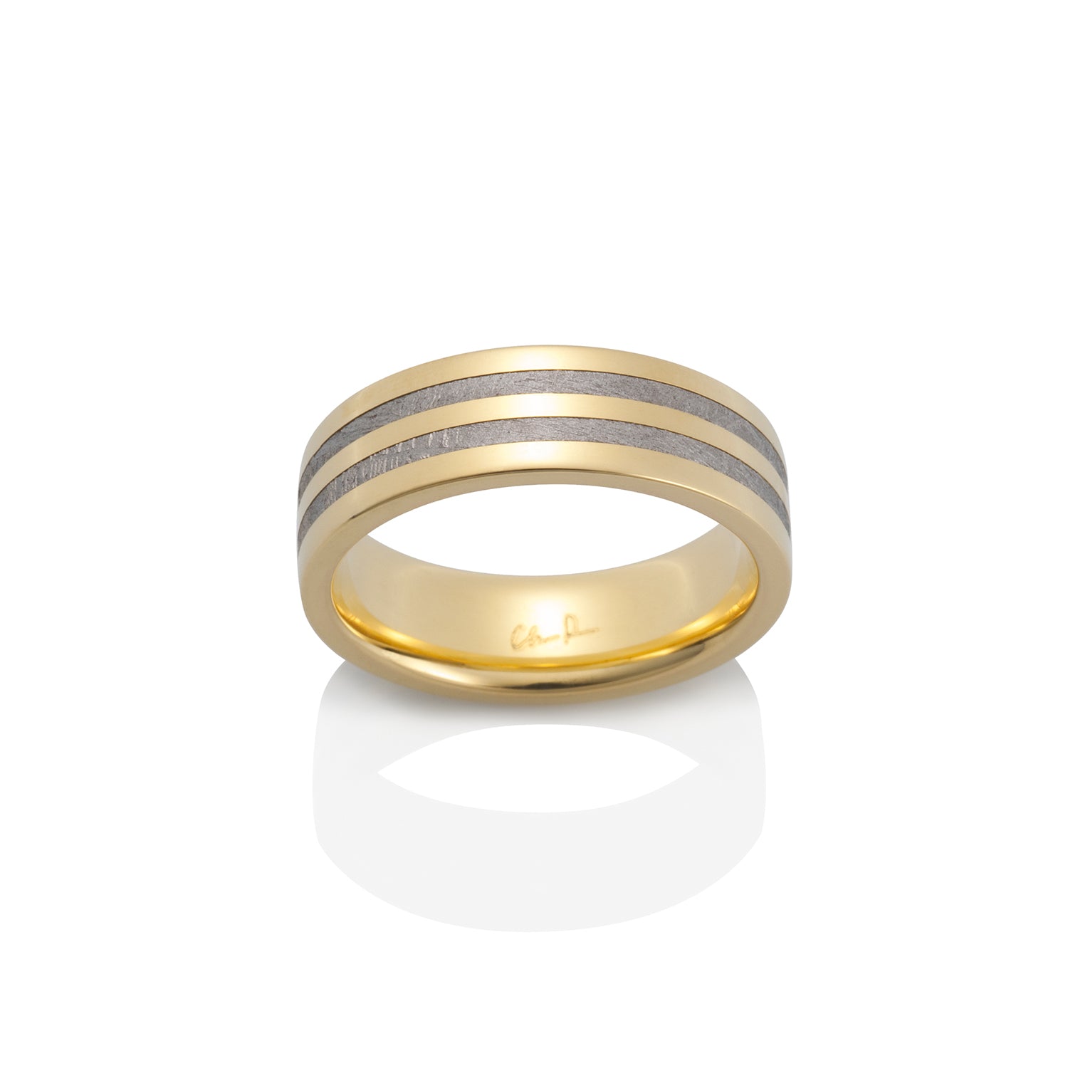 Polaris Meteorite Ring by Chris Ploof - 18K Yellow Gold - Talisman Collection Fine Jewelers