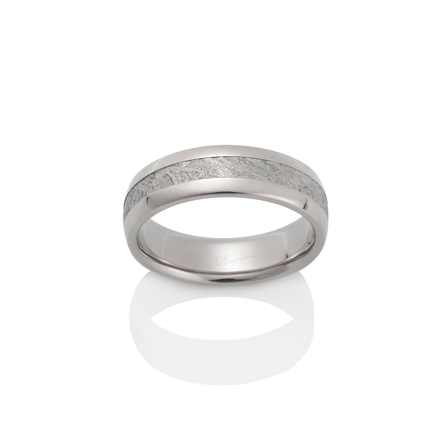 Canopus Meteorite Ring by Chris Ploof - 18k White Gold - Talisman Collection Fine Jewelers