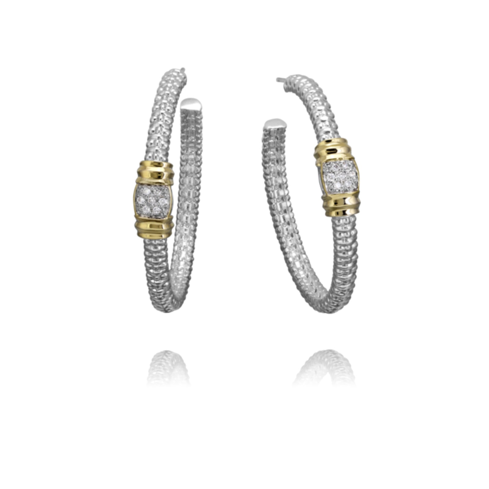 Diamond Hoop Earrings by Vahan - Talisman Collection Fine Jewelers