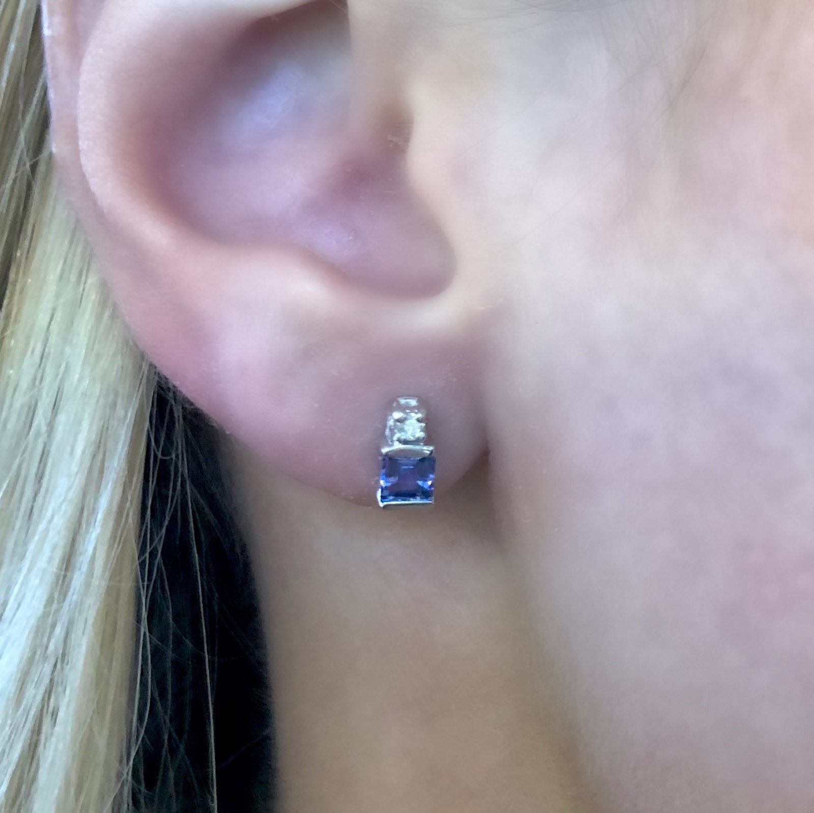 Tanzanite and Diamond Stud Earrings - Talisman Collection Fine Jewelers