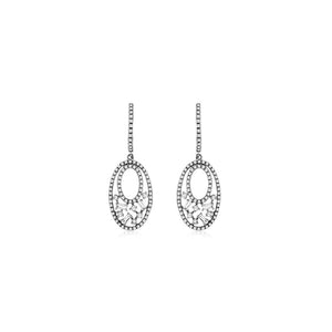 Diamond Mixed-Shape Drop Earrings
