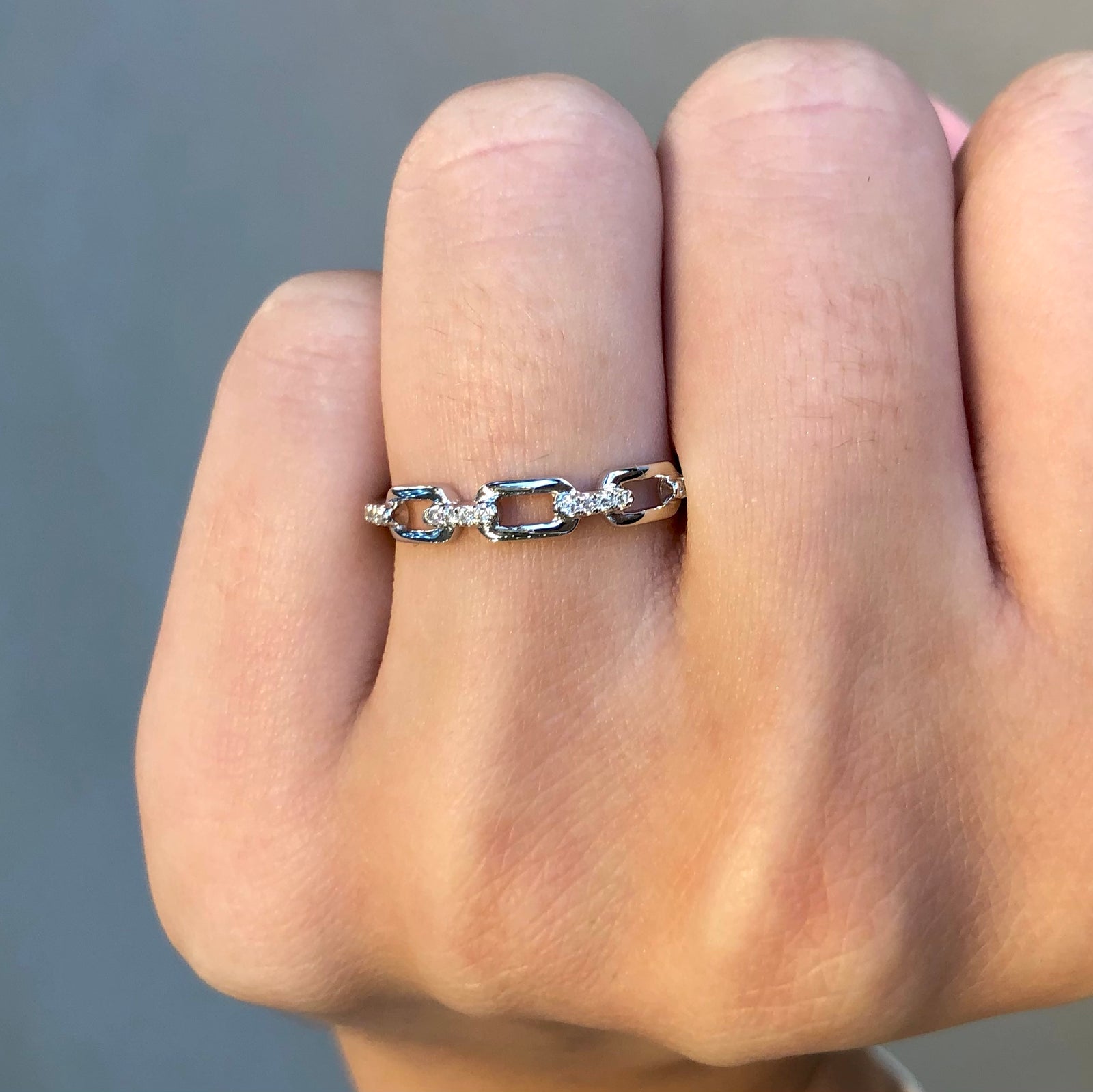 Diamond Link Stack Band - Talisman Collection Fine Jewelers