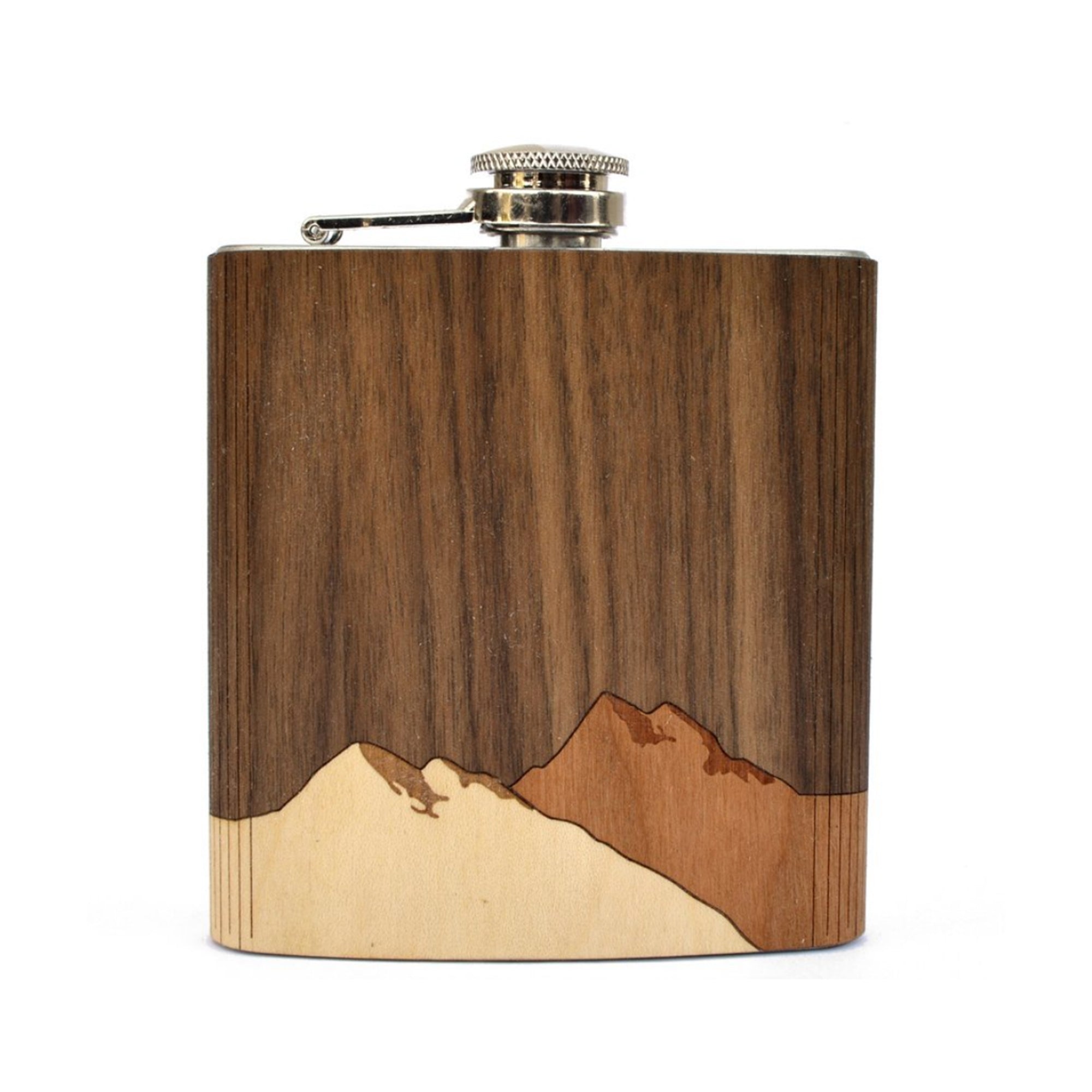 Mountain Scape Wood Flask - Talisman Collection Fine Jewelers