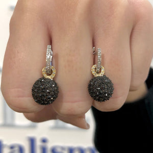 Black Diamond Pavé Drop Earrings by Vivaan - Talisman Collection Fine Jewelers
