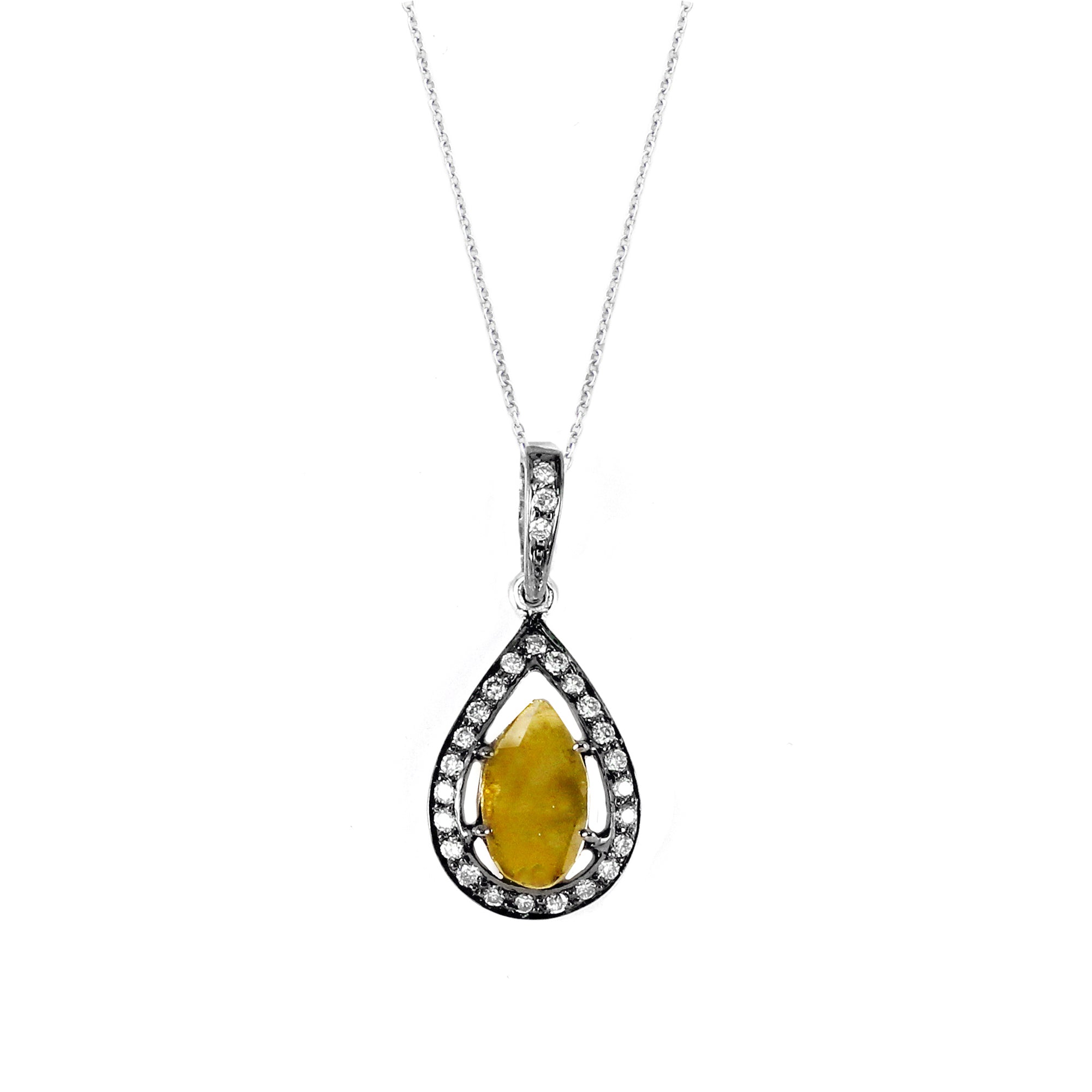 Yellow Diamond Slice Pendant by Vivaan - Talisman Collection Fine Jewelers