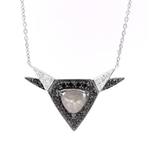 Gray, White and Black Diamond Valiant Necklace by Vivaan - Talisman Collection Fine Jewelers