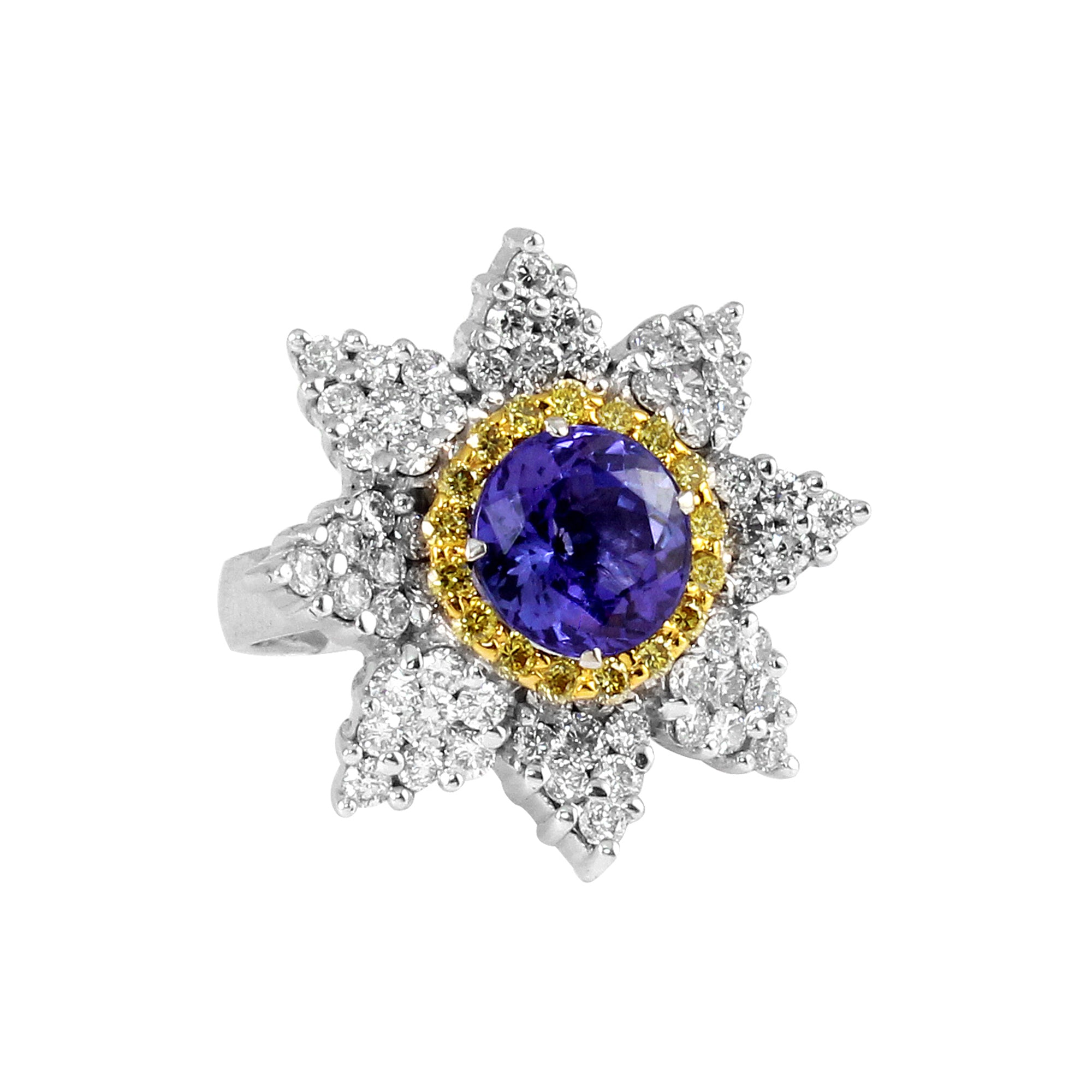 Tanzanite and Yellow Diamond Ring by Vivaan - Talisman Collection Fine Jewelers