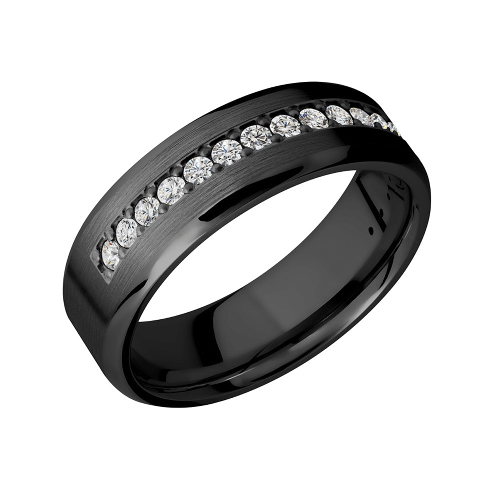 White Diamond Half Eternity Men's Band - Talisman Collection Fine Jewelers