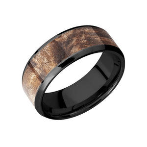 Maple Burl Inlay Men's Band - Talisman Collection Fine Jewelers