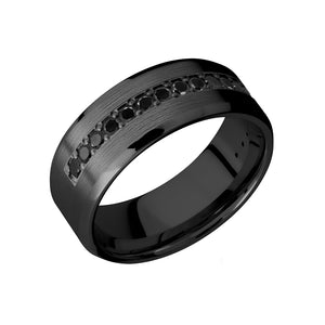 Black Diamond Half Eternity Men's Band - Talisman Collection Fine Jewelers