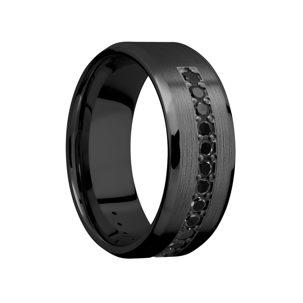 Black Diamond Half Eternity Men's Band - Talisman Collection Fine Jewelers