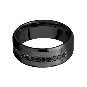 Black Diamond Half Eternity Men's Band - Talisman Collection Fine Jewelers