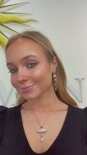 Pearl and Diamond "Cloud Dance" Earrings by Unhada