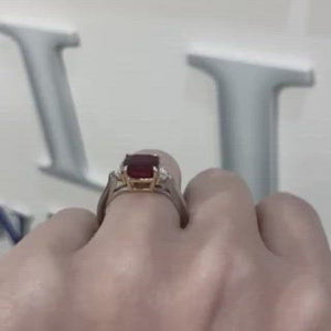 Ruby and Diamond Ring - GIA Certified - Untreated