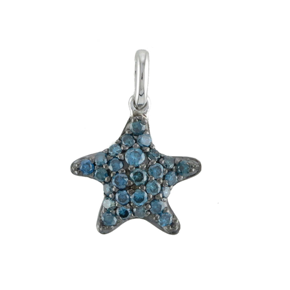 Blue Diamond Pavé Starfish Pendant - Talisman Collection Fine Jewelers