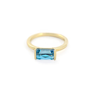 Swiss Blue Topaz Bonbon Ring