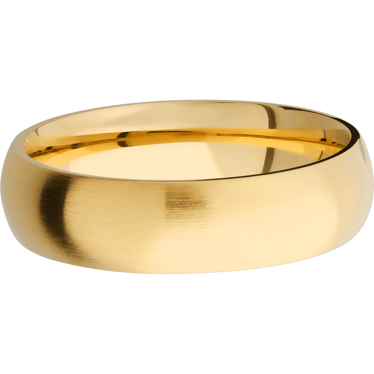 14K Yellow Gold + Satin Finish