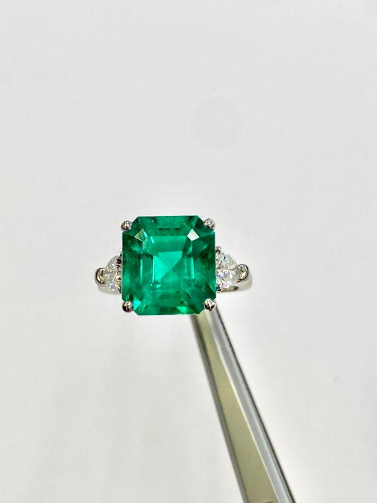 Emerald and Diamond Ring by Gemma Couture