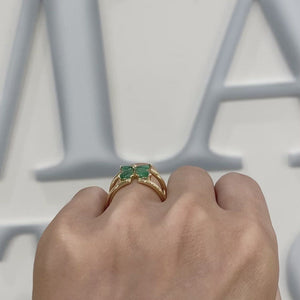 Emerald Mariposa Ring by Gemma Couture