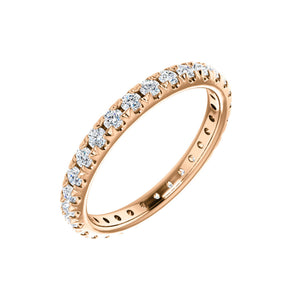 French Set Diamond Eternity Band in White, Yellow or Rose Gold - Talisman Collection Fine Jewelers