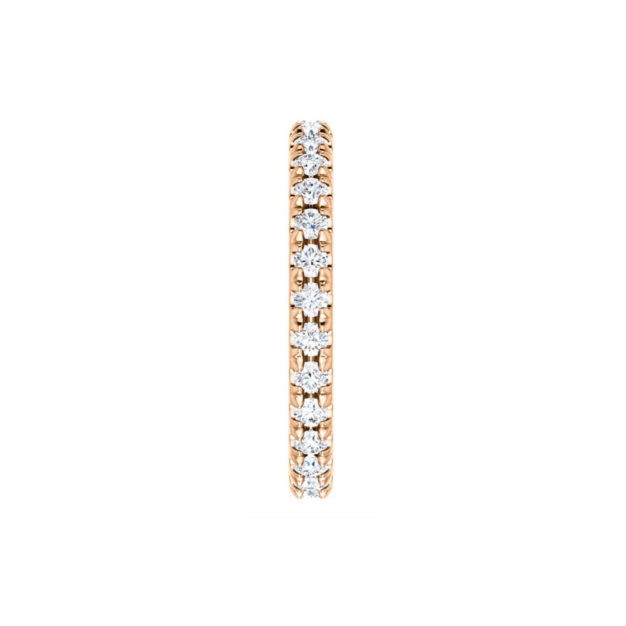 French Set Diamond Eternity Band in White, Yellow or Rose Gold - Talisman Collection Fine Jewelers