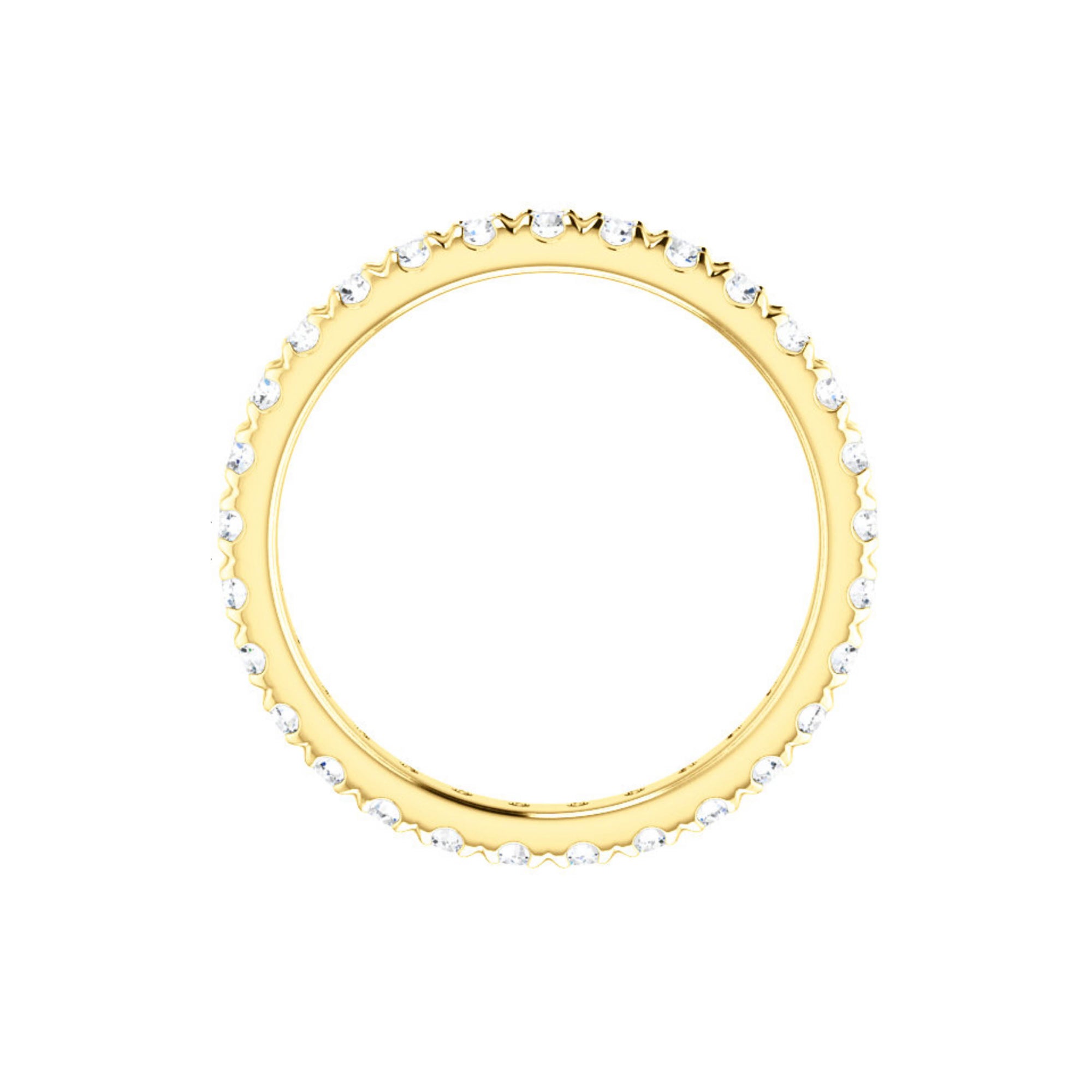 French Set Diamond Eternity Band in White, Yellow or Rose Gold - Talisman Collection Fine Jewelers