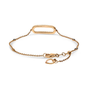 Champagne Diamond Ellipse Bracelet in 14k Rose Gold - Talisman Collection Fine Jewelers