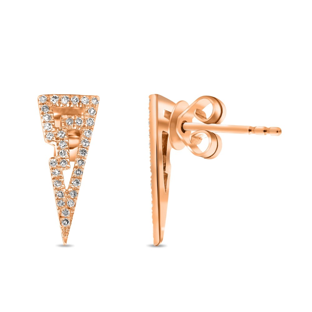 Diamond Geometric Stud Earrings - Talisman Collection Fine Jewelers