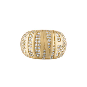 Diamond Love Mantra Ring by Eden Presley